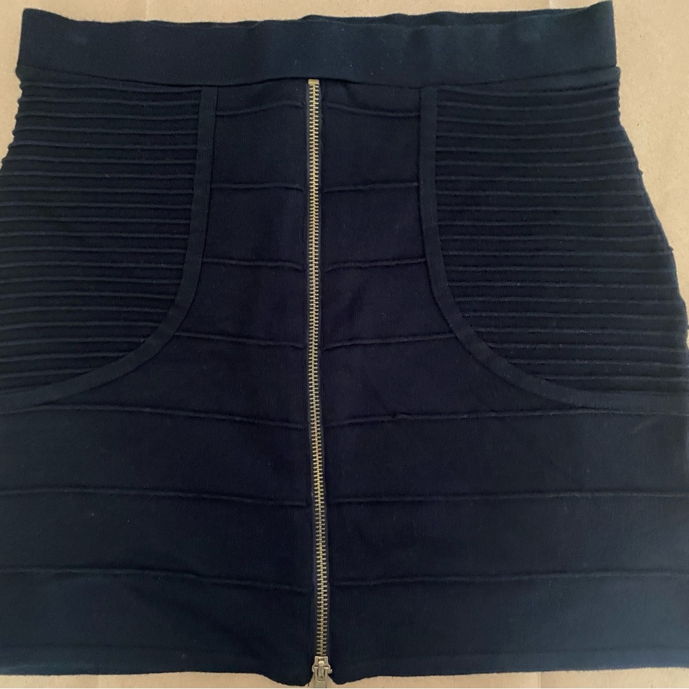 Black Skirt with Gold Zipper